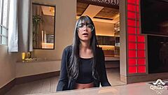 brazilian babe with perfect natural big tits eager in casting