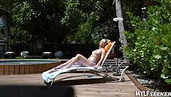 Fucking Blonde Milf Missionary in the Garden