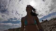 Exhibitionist Wife Helena Price Nude Beach Cock Tease Voyeur Day 2