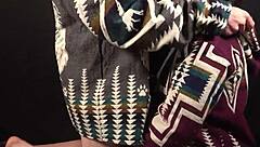 She savors sucking his huge dildo as he licks her to orgasm