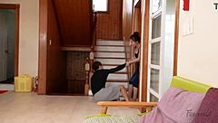 korea auntie handles it with cute bedroom fun