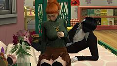 I seduce chubby nerd vampire in sims