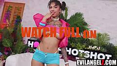 petite teen ravyn alexa gags on nasty deepthroat cock 😈💦