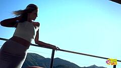 Summer breeze ignites outdoor lesbian passion