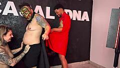 halloween orgy with choking deepthroats and wet pussy feasts