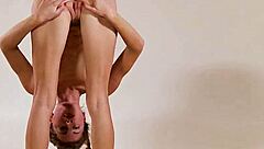 najdenko flexes her naked gymnast body in steamy workout tease