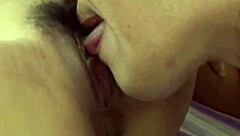 cute japanese teen's first time foreplay soaks shaved pussy wet