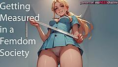 Measured Up in Femdom Chastity Cage!