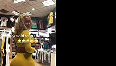 i can't stop staring at this big booty latina milf's juicy ass