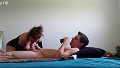 behind the scenes with curvy brunette babe masturbating huge tits in fishnets cum play