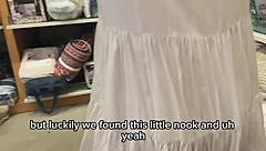 Up-Skirt Mall Find Leads To Oiled Tight Pussy Humiliation Fuck!