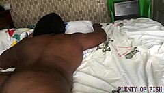 Big Black Ass Neighbor Tempts BBC Missionary Ride Squirting Orgasm