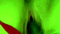 petite babe toys pussy in erotic chair