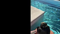 girlfriend's public deepthroat bj at costa rica infinity pool