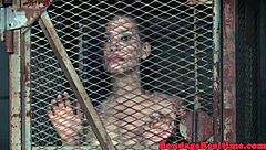 Redhead sub, nipples clamped as vibrator whips you deep?