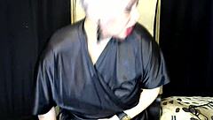 aimee paradise hot milf fucks herself hard with dildo in chair