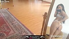 LEXIDONA STRIPS TEASING IN MIRROR FOR HOMEMADE CZECH FUN