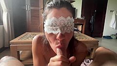 sexy bali wife deepthroats my huge cock swallows every cum drop