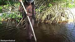 African tribe women hunt fish outdoors in captivating documentary!