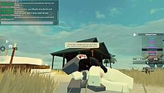 roblox babe rides cock deep in wet pussy cowgirl style!