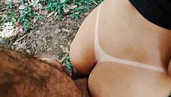 Hot teasing babe loses tight ass virginity outdoors full vid