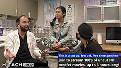 Doctor Tampa Forces Hitachi Orgasms on Jasmine Rose's Shaved Freshman Pussy