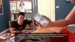 Asian milf sucks cum from big nipple tits in sauna