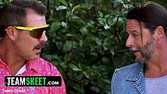 stepdads and girls go wild in dirty gangbang orgy bash