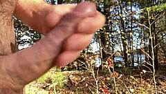 Clitlicker662 flashes naked orgasm in forest voyeur update