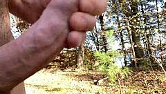 Clitlicker662 flashes naked orgasm in forest voyeur update