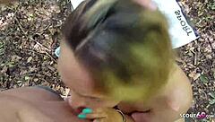 German Tinder Teen Student Fucked Outdoors First Date POV