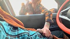 hey stranger girl caught my public car jerk flash shows boobs helps stroke