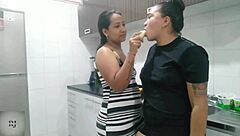 bold colombian lesbians lick ass and suck juicy pepino