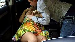 russian milf alina tumanova deepthroats in public taxi