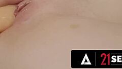 Gorgeous Blonde Vera Jarw Takes Two Monster Cocks For Horny Double Penetration In Lingerie