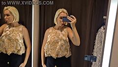 transparent try-on flashing in fitting room