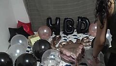 boyfriend surprised me with vibrator birthday gift leading to wild creampie fuck