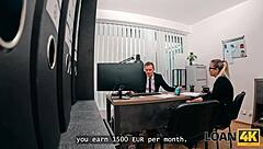Loan4k. Library girl turns office slut in undercover seduction