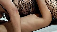 Hotel massage turns into intense missionary cowgirl creampie sex