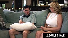 Milf Rachael Cavalli catches and facefucks stepson hard