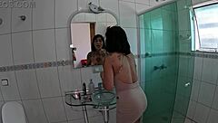 brazilian milf shirley azevedo arrives at mansion for first-time porn shower fun