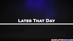 Pervy guard tricks sexy ebony shoplifter into fuck