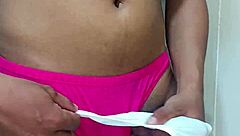 I'm slipping into erotic panties masturbating wildly alone