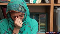 cute hijab shoplifter fucked rough doggystyle by officer