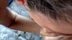 sloppy pov blowjob risky beach model teen deepthroats backstage