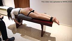 Amateur Gay BDSM Session in the Spank Room