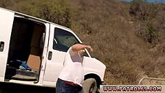 Juicy Latina gets roughed up by cop and strapon guy in gangbang