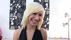 First time on cam: blonde amateur shows off her cock-riding skills