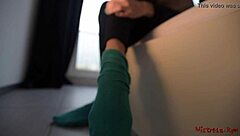 Foot worship and fetish in POV compilation of Mistress Kym's socks