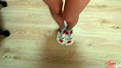 Amateur teen Nicole and Alex get naughty in their lingerie